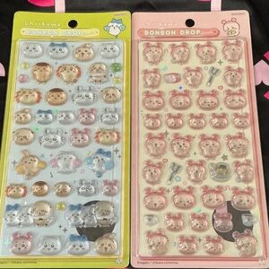 Viral Japan Chiikawa bonbon drop Bandai Namco sticker sheet set, 2 sheets sealed